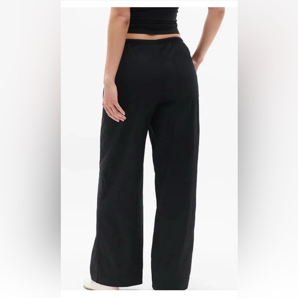 Athleta Paradise Wide Leg Pant Black Drawstring Waist Large NWT - Picture 2 of 10